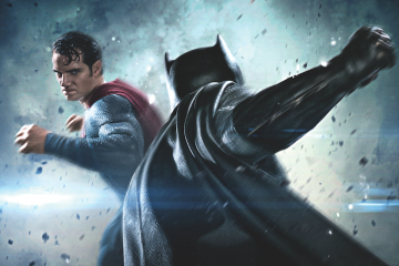 batman v superman film poster front profile