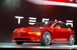 Tesla Model car front profile